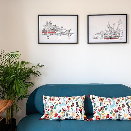 Bright Charming Apt With Terrace, Parking & Airco. Prague Extérieur photo