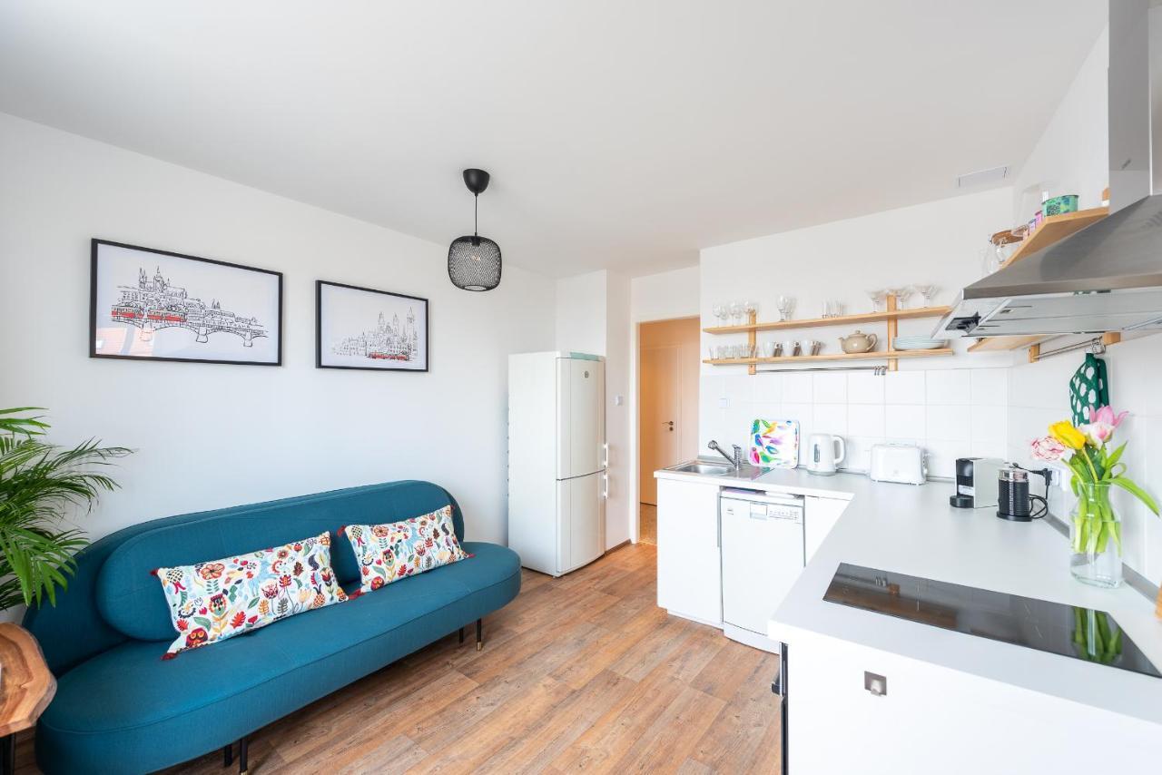 Bright Charming Apt With Terrace, Parking & Airco. Prague Extérieur photo