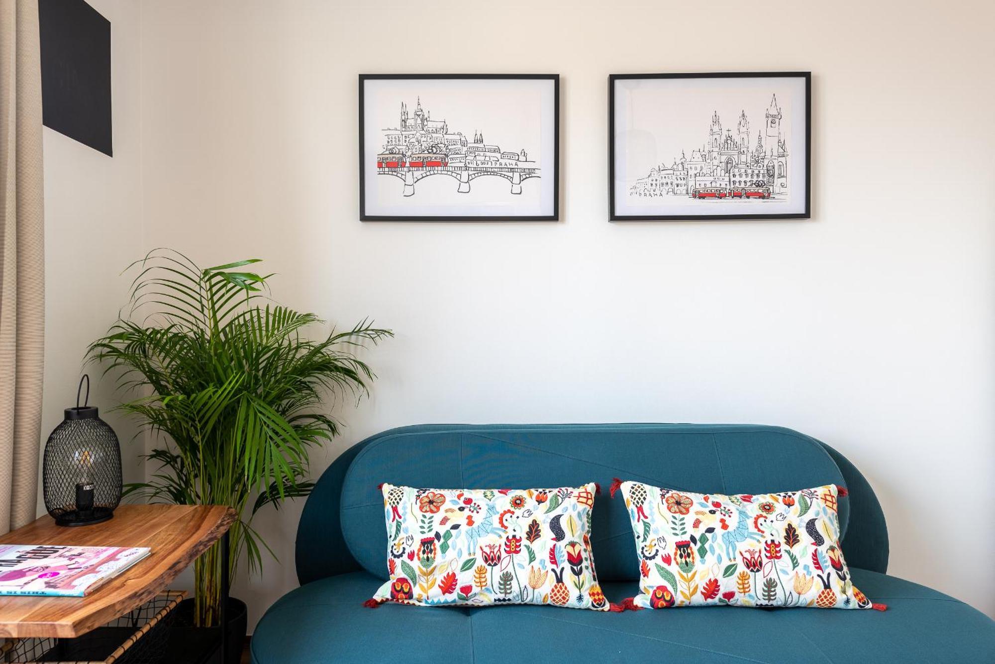 Bright Charming Apt With Terrace, Parking & Airco. Prague Extérieur photo