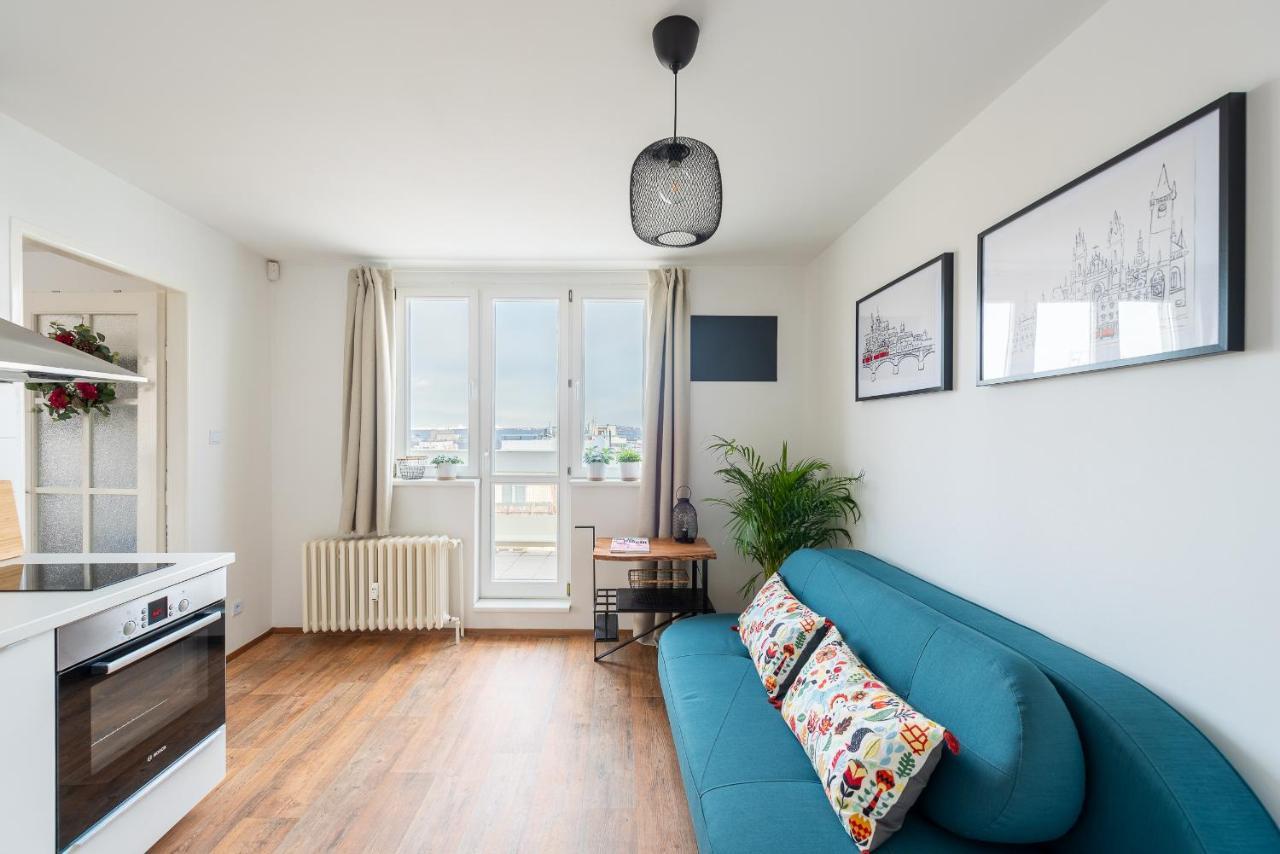 Bright Charming Apt With Terrace, Parking & Airco. Prague Extérieur photo